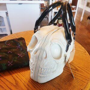 New white glow in the dark skull bag